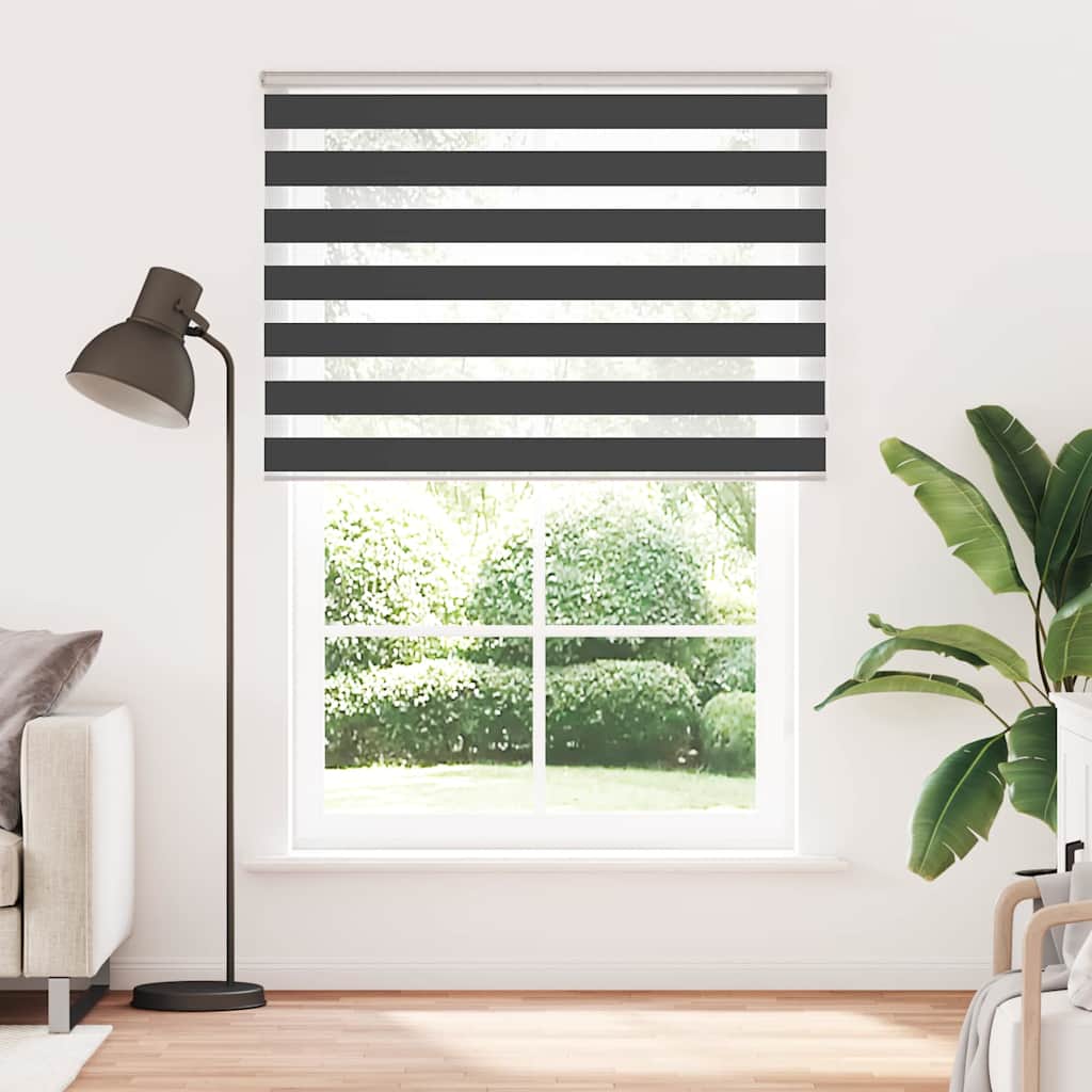 Zebra zavjesa Crna 155x230 cm Širina tkanine 150,9 cm Poliester