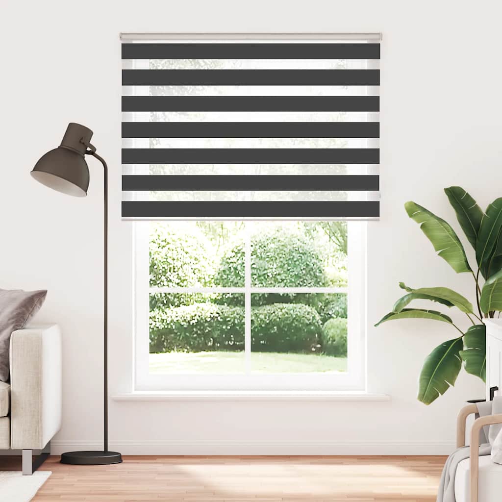 Zavjesa zebra crna 165x230 cm širina tkanine 160,9 cm poliester