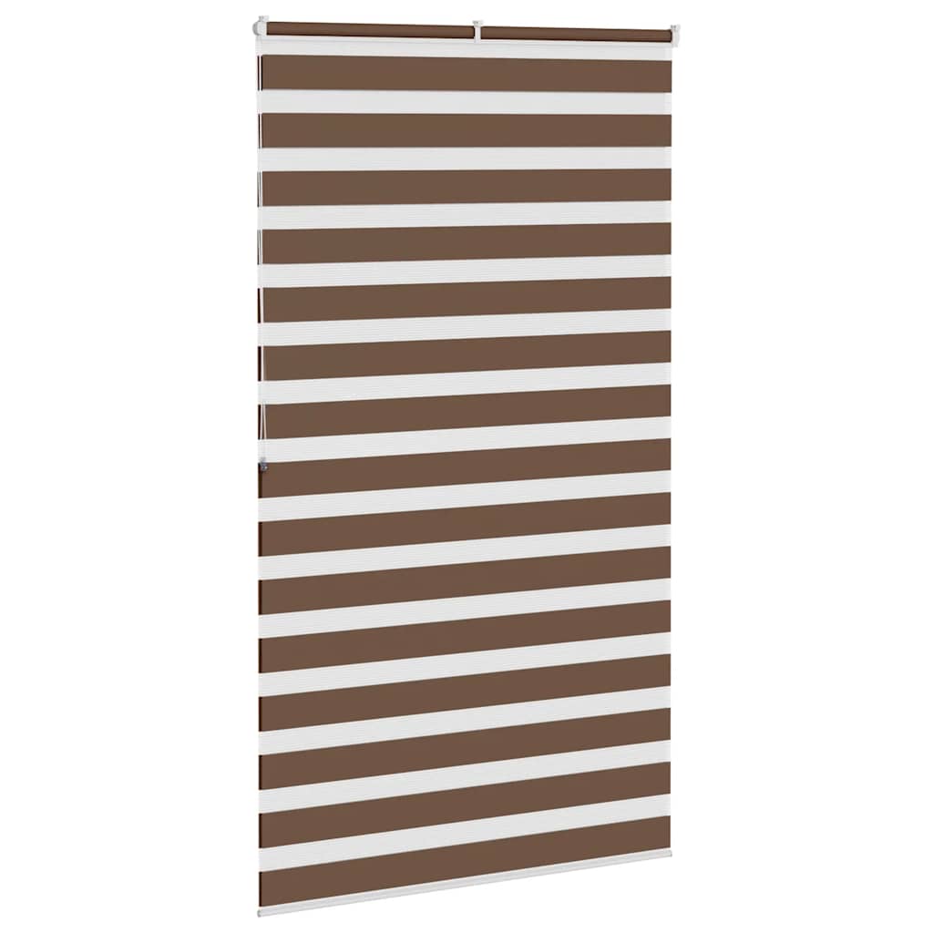 Zebra zavjesa Smeđa 125x200 cm Širina tkanine 120,9 cm Poliester