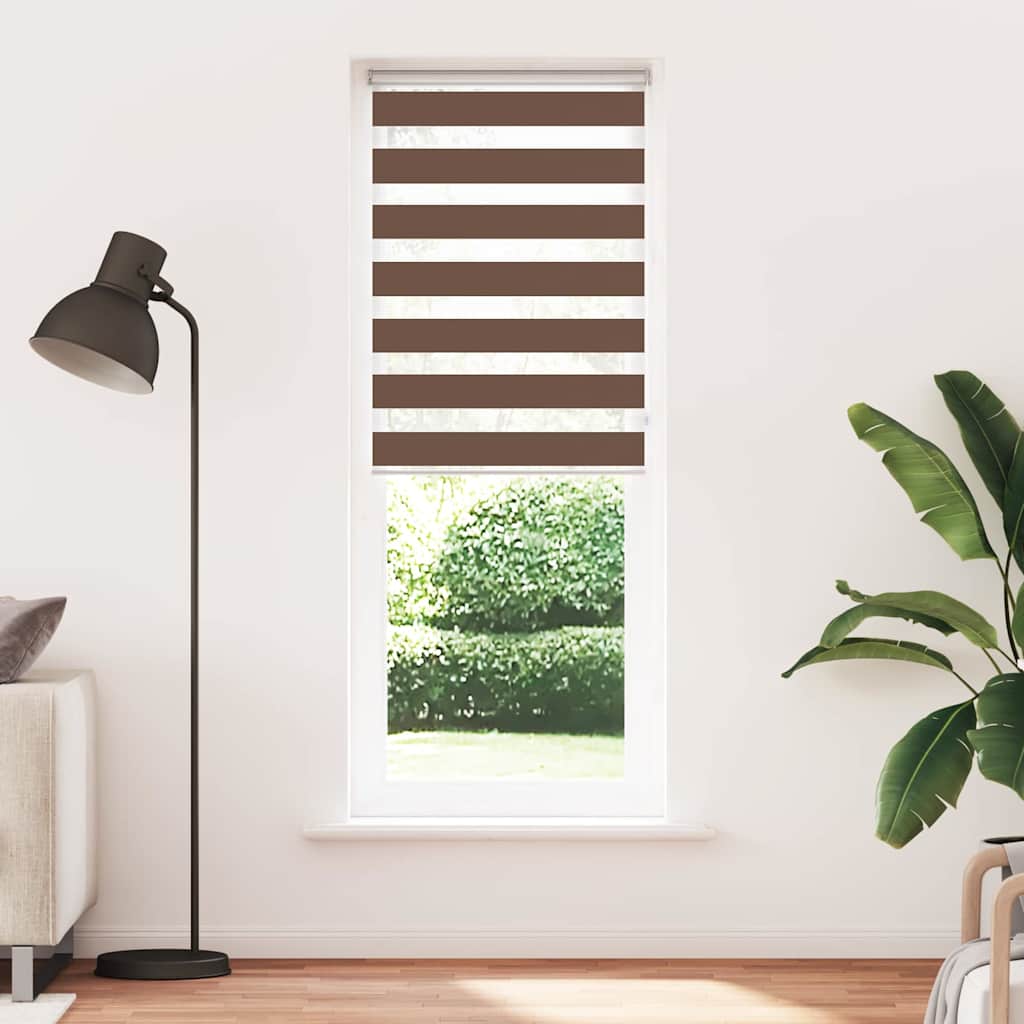 Zebra zavjesa smeđa 70x230 cm širina tkanine 65,9 cm poliester