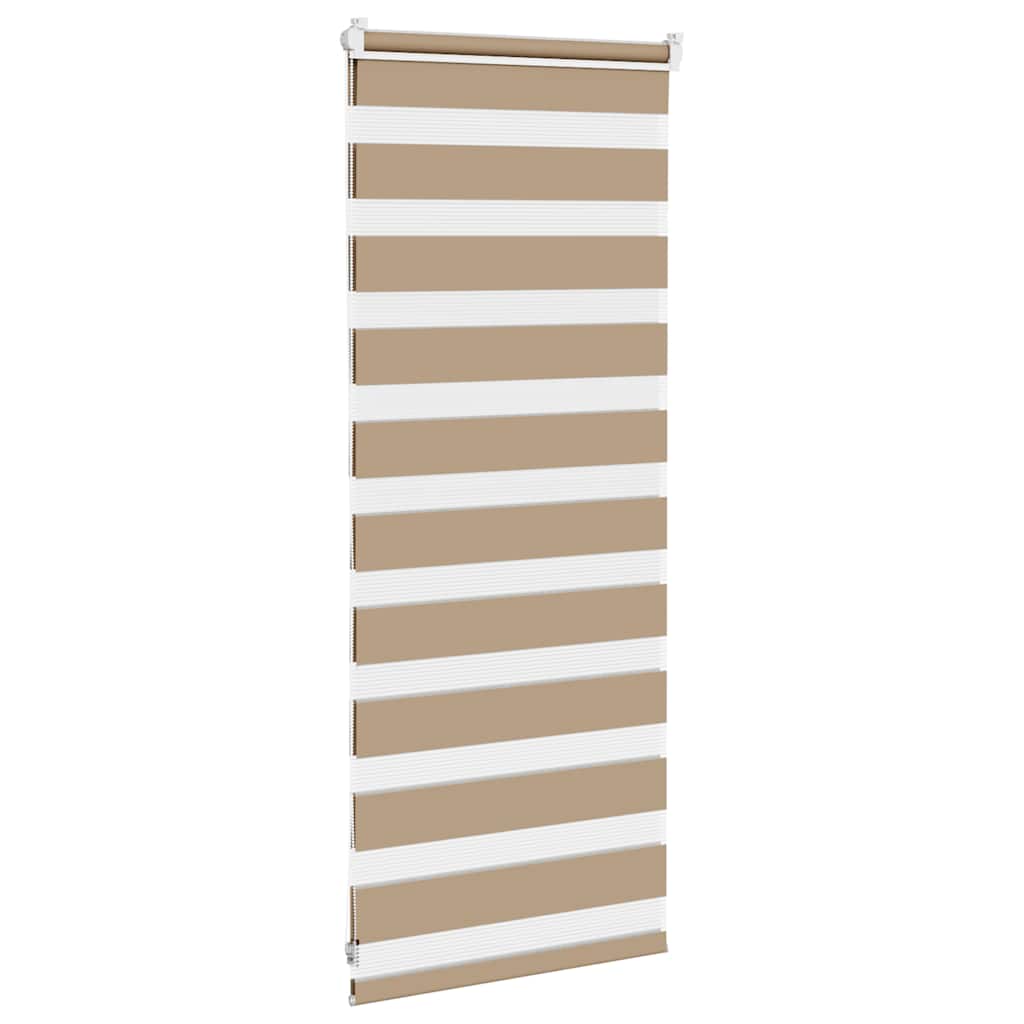 Zebra zavjesa Pješčano smeđa 55x100 cm Širina tkanine 50,9 cm Poliester