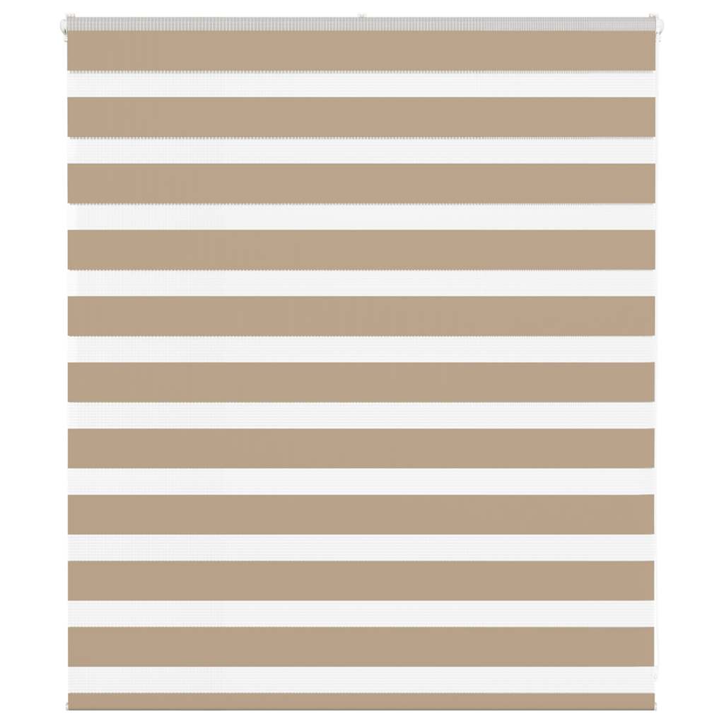 Zebra zavjesa Pješčano smeđa 130x100 cm Širina tkanine 125,9 cm Poliester