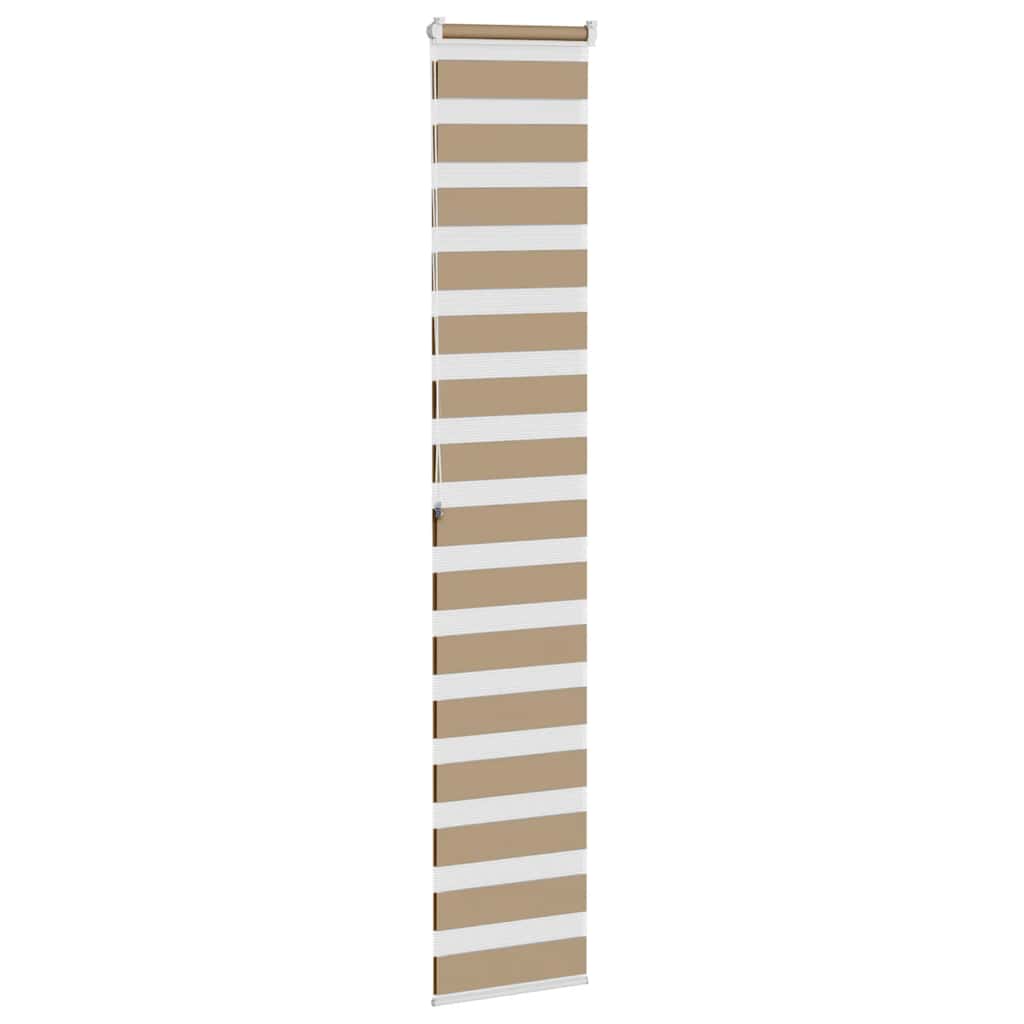 Zebra zavjesa Pješčano smeđa 45x200 cm Širina tkanine 40,9 cm Poliester