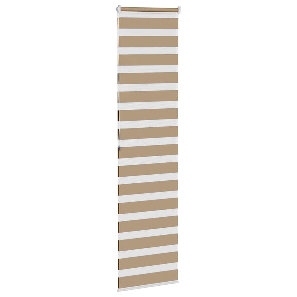 Zebra zavjesa Pješčano smeđa 55x200 cm Širina tkanine 50,9 cm Poliester