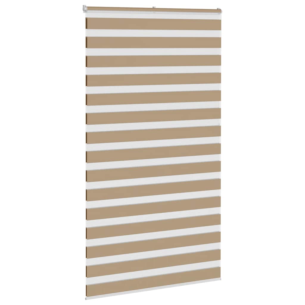 Zebra zavjesa Pješčano smeđa 135x200 cm Širina tkanine 130,9 cm Poliester