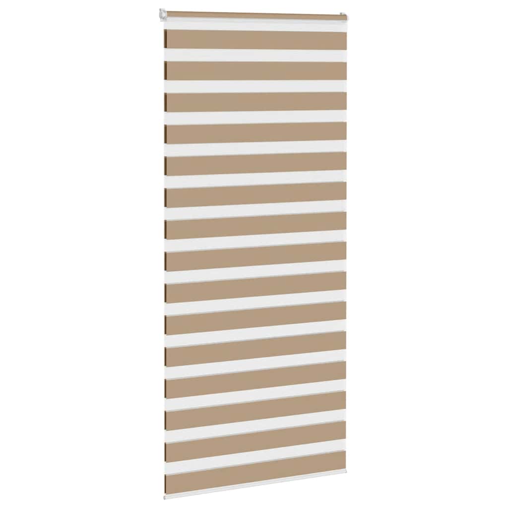 Zebra zavjesa Pješčano smeđa 100x230 cm Širina tkanine 95,9 cm Poliester