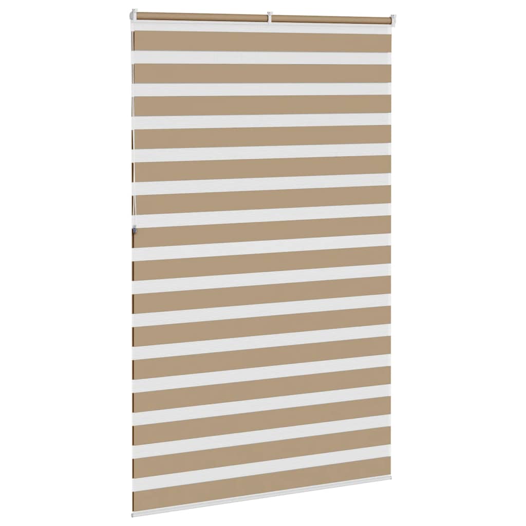 Zebra zavjesa Pješčano smeđa 150x230 cm Širina tkanine 145,9 cm Poliester