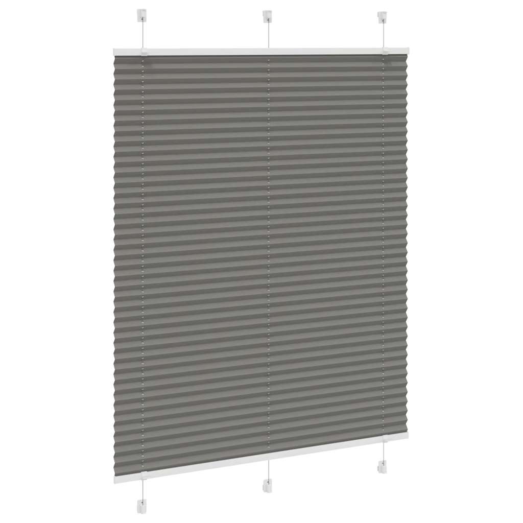 Plisirana roleta antracit 105x100 cm širina tkanine 104,4 cm