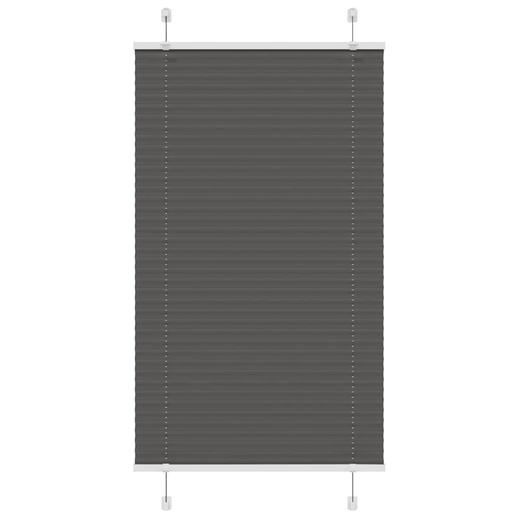 Plisirana roleta crna 70x100 cm širina tkanine 69,4 cm