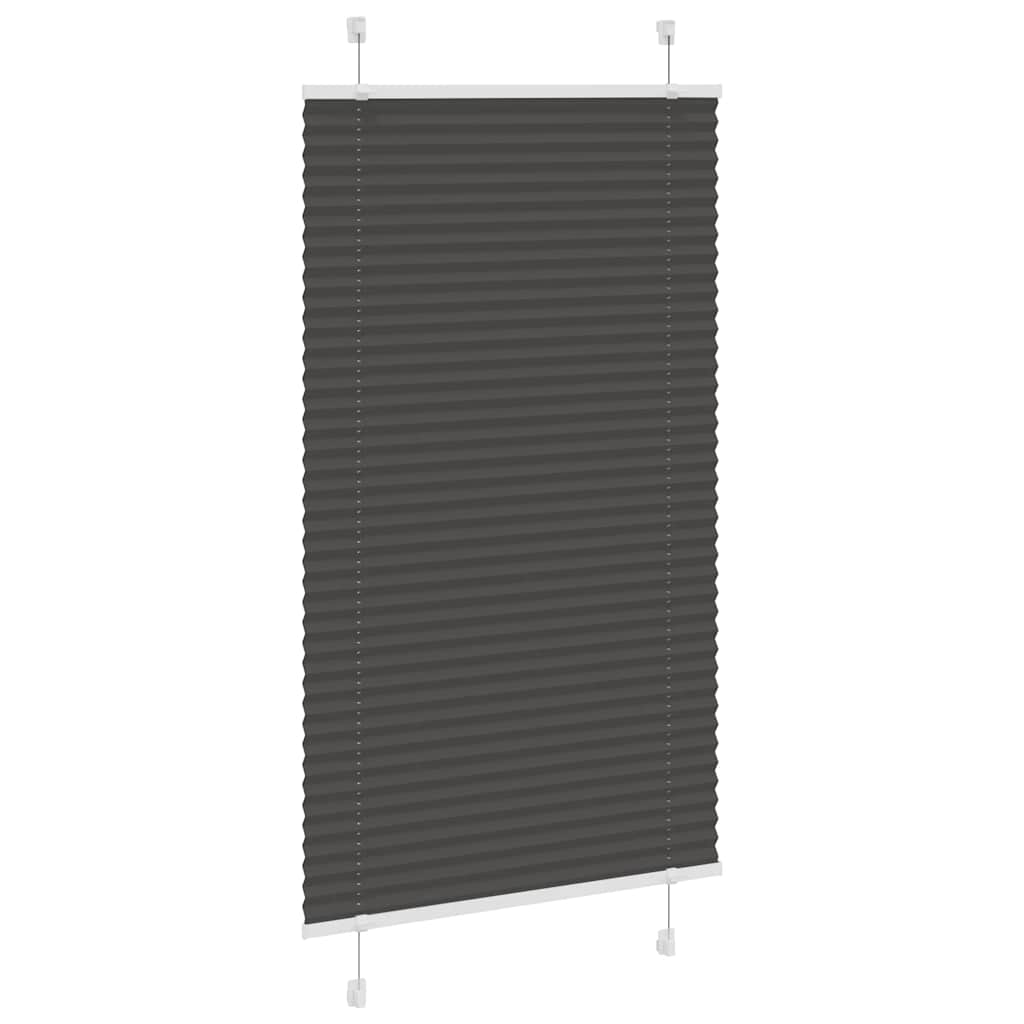 Plisirana roleta crna 70x100 cm širina tkanine 69,4 cm