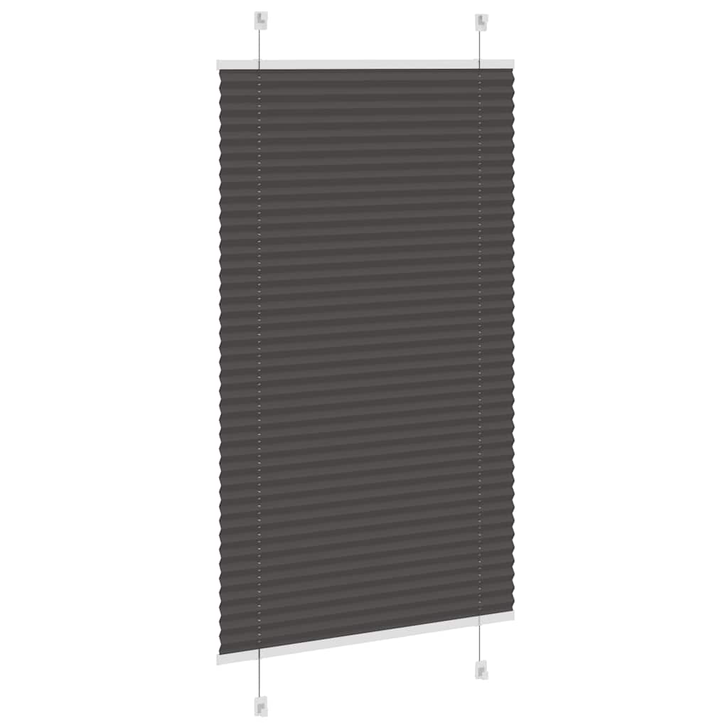 Plisirana roleta crna 70x100 cm širina tkanine 69,4 cm