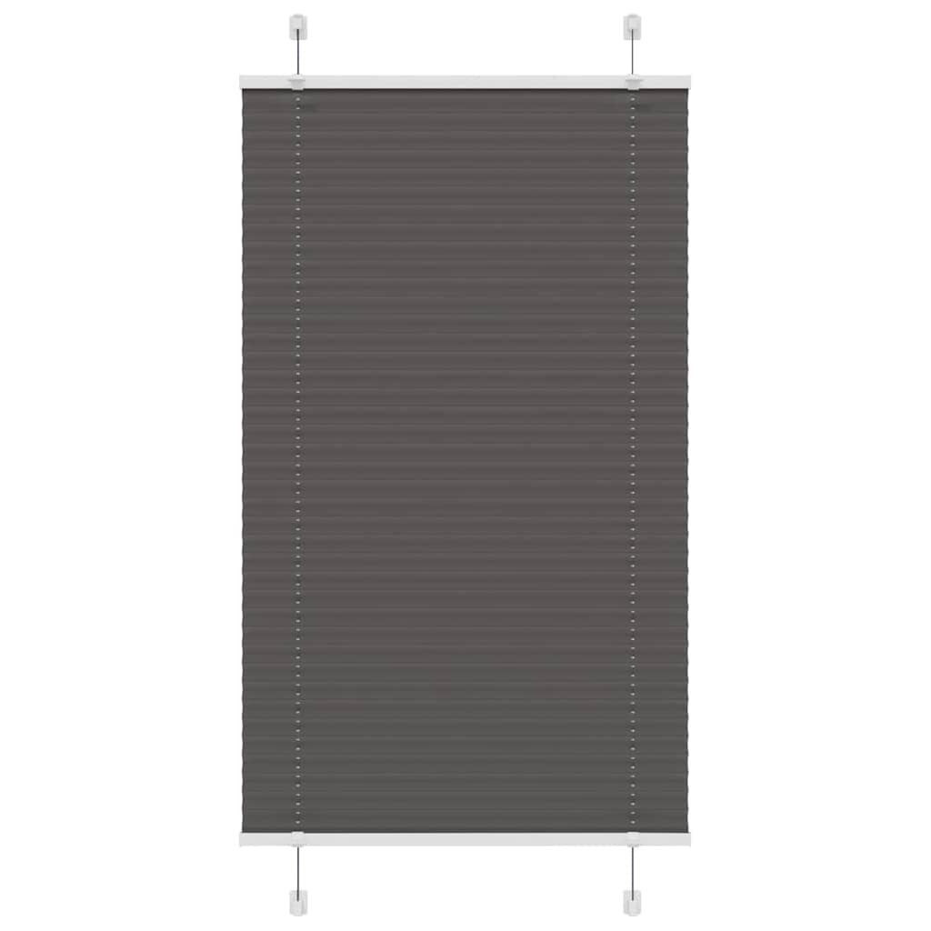 Plisirana roleta crna 80x100 cm širina tkanine 79,4 cm
