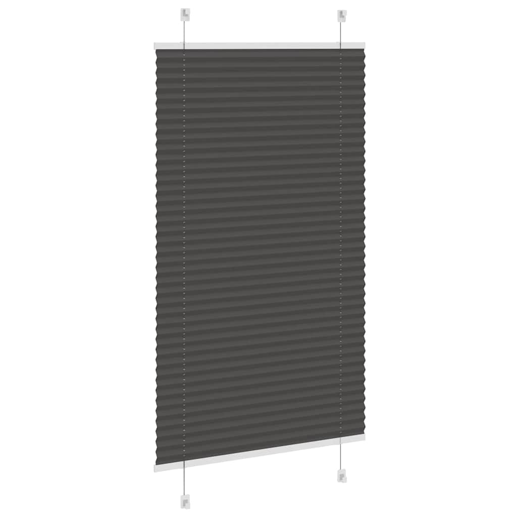 Plisirana roleta crna 80x100 cm širina tkanine 79,4 cm