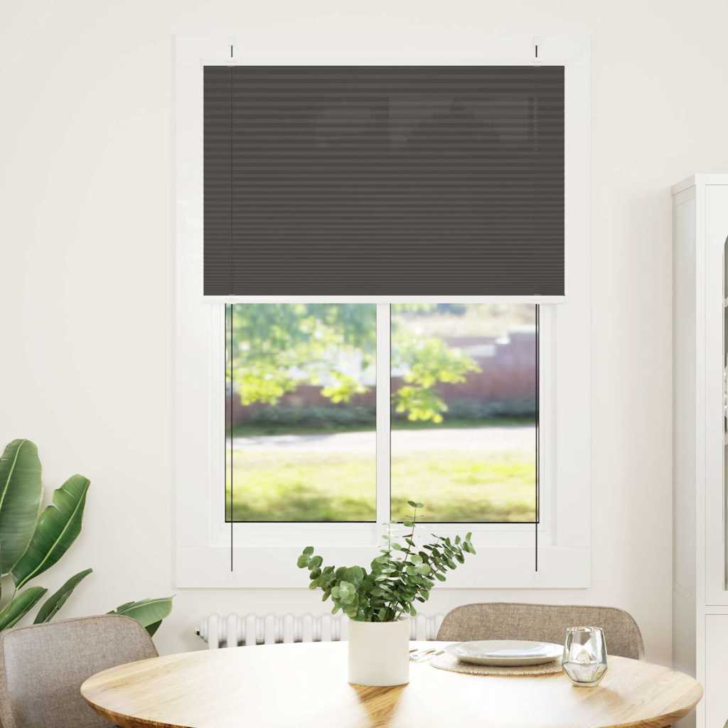 Plisirana roleta crna 90x100 cm širina tkanine 89,4 cm