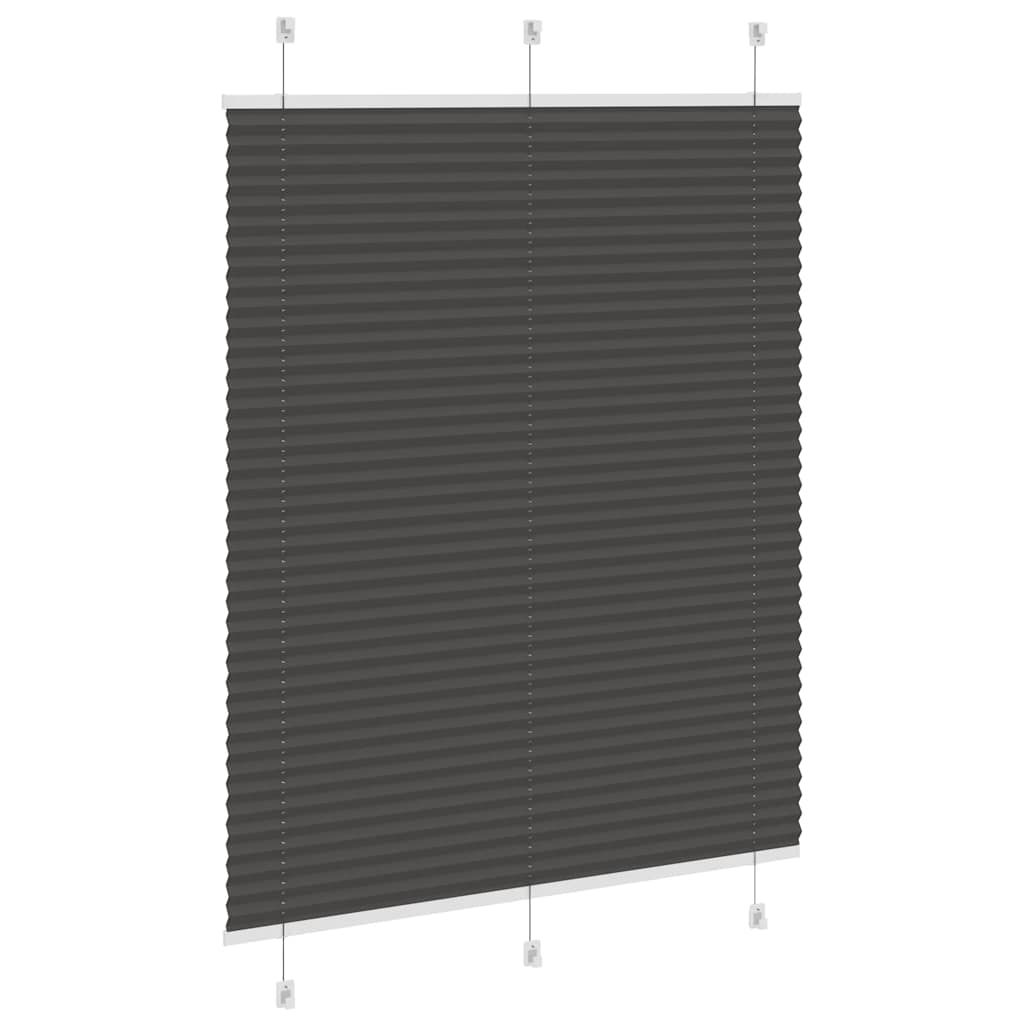 Plisirana roleta crna 105x100 cm širina tkanine 104,4 cm