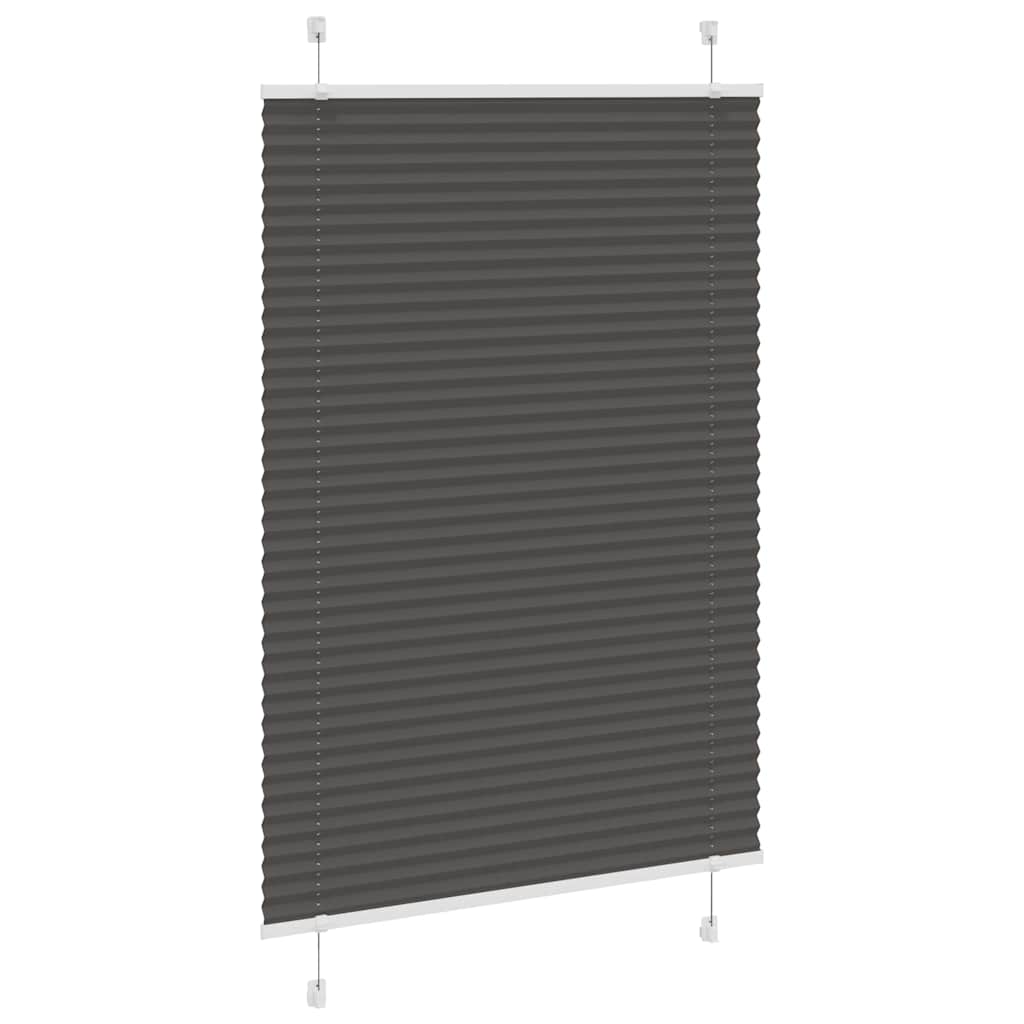Plisirana roleta crna 95x150 cm širina tkanine 94,4 cm