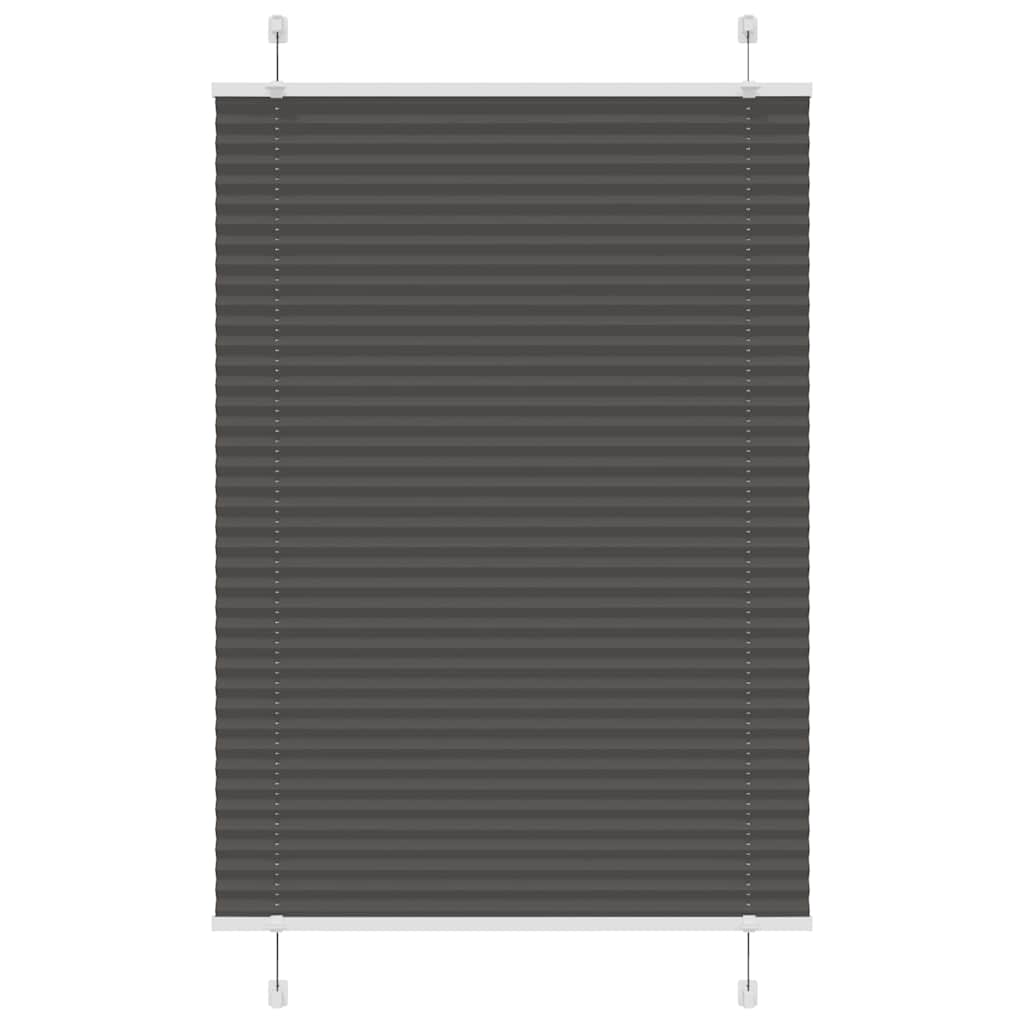 Plisirana roleta crna 100x150 cm širina tkanine 99,4 cm