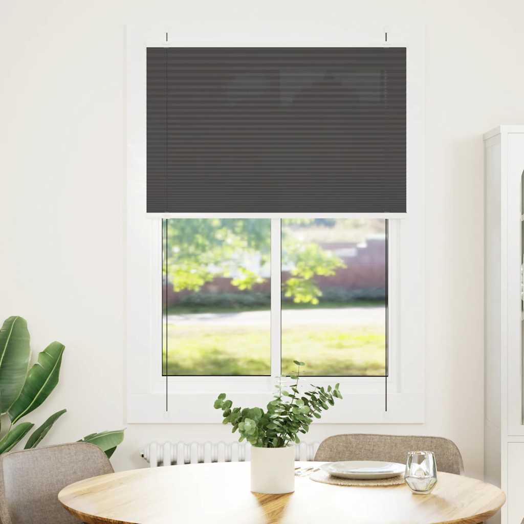 Plisirana roleta crna 100x150 cm širina tkanine 99,4 cm