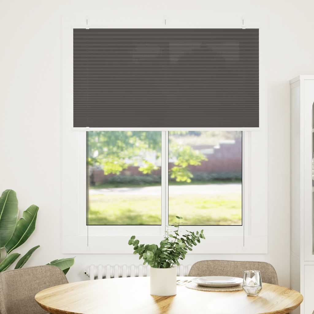 Plisirana roleta crna 105x150 cm širina tkanine 104,4 cm