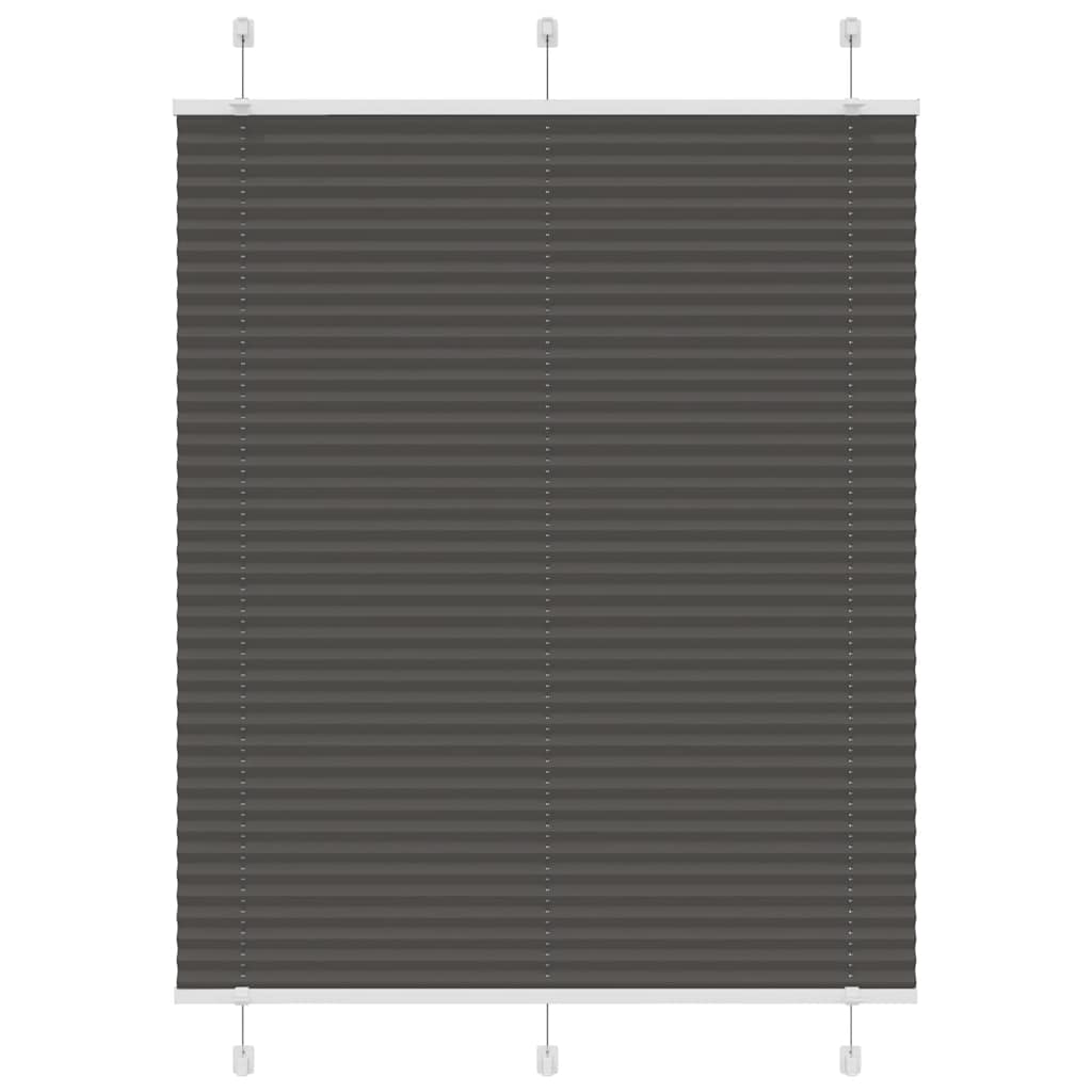 Plisirana roleta crna 110x150 cm širina tkanine 109,4 cm
