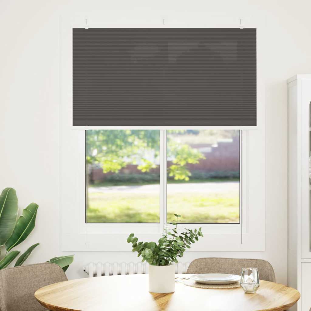 Plisirana roleta crna 110x150 cm širina tkanine 109,4 cm