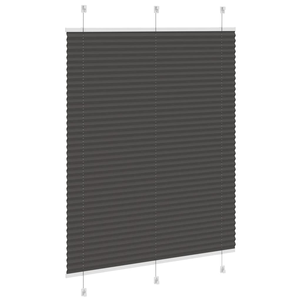 Plisirana roleta crna 110x150 cm širina tkanine 109,4 cm