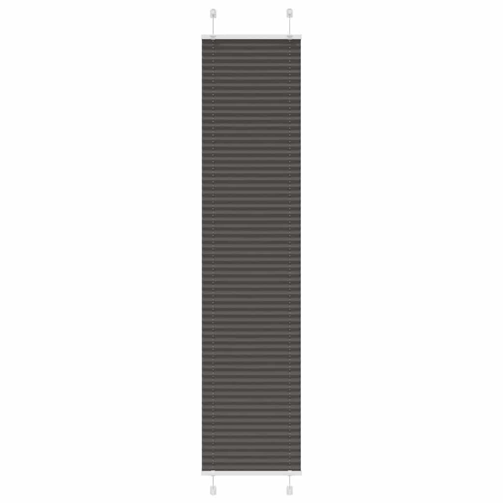 Plisirana zavjesa Crna 45x200 cm Širina tkanine 44,4 cm Poliester
