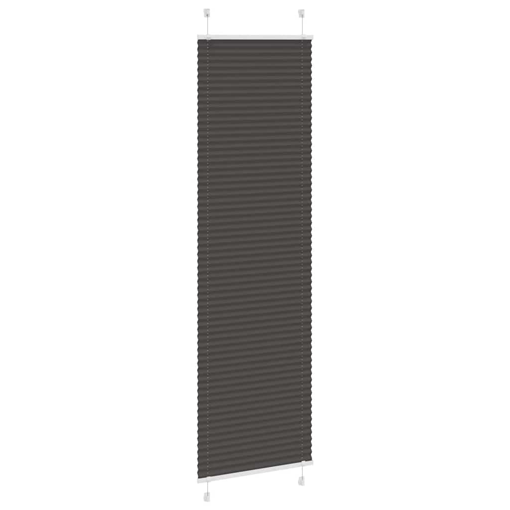 Plisirana roleta crna 60x200 cm širina tkanine 59,4 cm