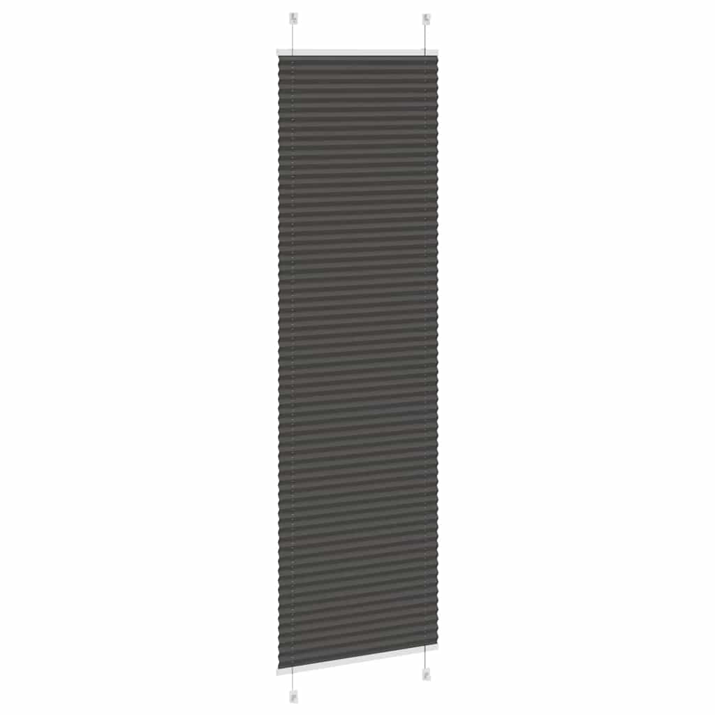Plisirana roleta crna 60x200 cm širina tkanine 59,4 cm