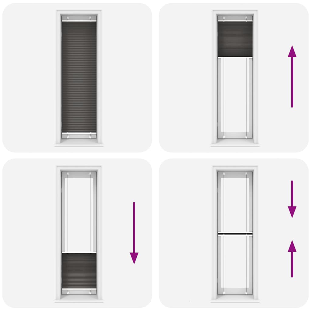 Plisirana roleta crna 60x200 cm širina tkanine 59,4 cm