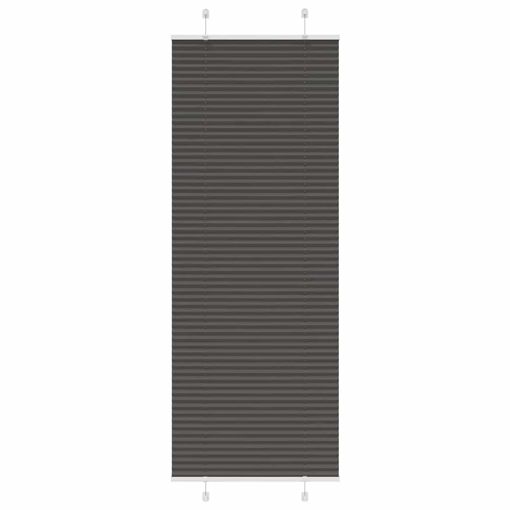 Plisirana roleta crna 70x200 cm širina tkanine 69,4 cm