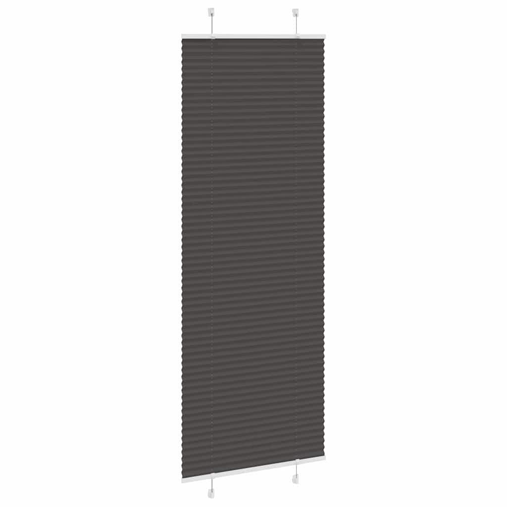 Plisirana roleta crna 70x200 cm širina tkanine 69,4 cm