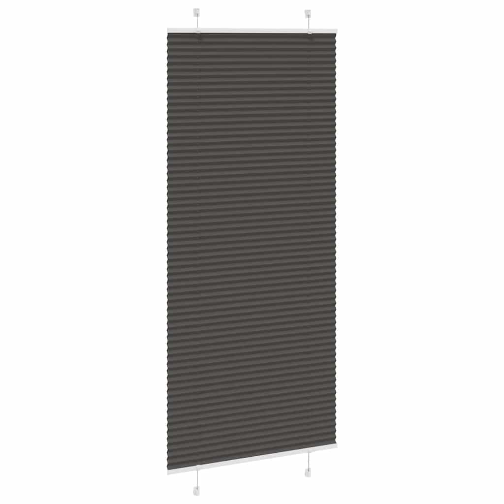 Plisirana roleta crna 95x200 cm širina tkanine 94,4 cm