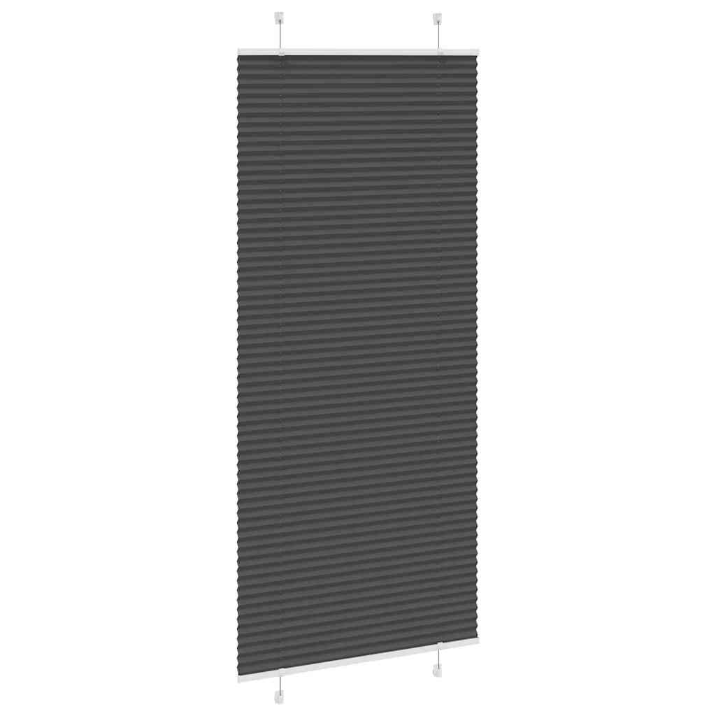 Plisirana roleta crna 95x200 cm širina tkanine 94,4 cm
