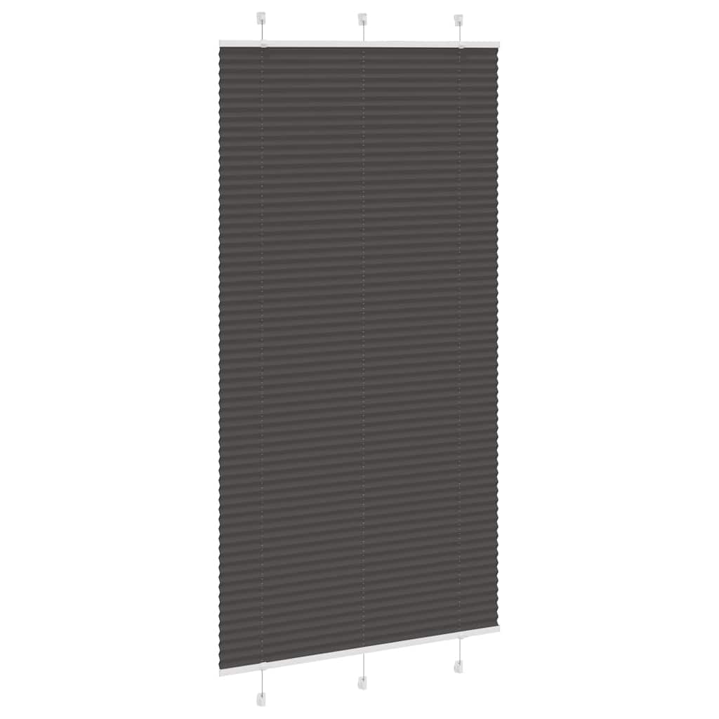 Plisirana roleta crna 105x200 cm širina tkanine 104,4 cm
