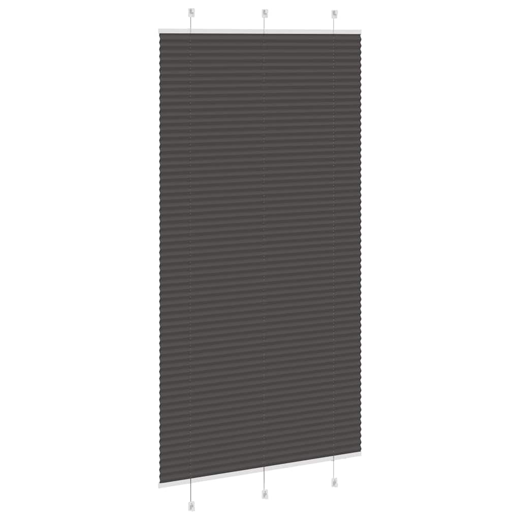 Plisirana roleta crna 105x200 cm širina tkanine 104,4 cm