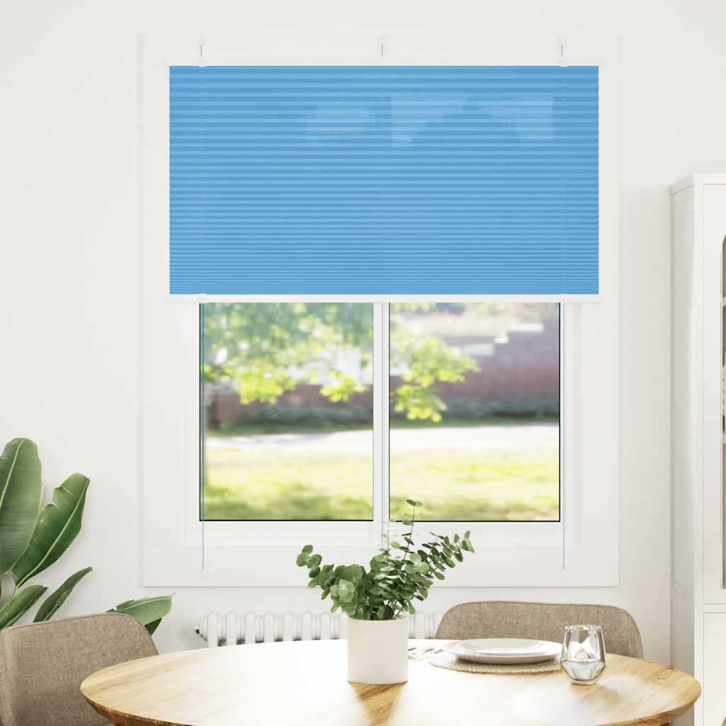 Plisirana zavjesa Plava 110x150 cm Širina tkanine 109,4 cm Poliester
