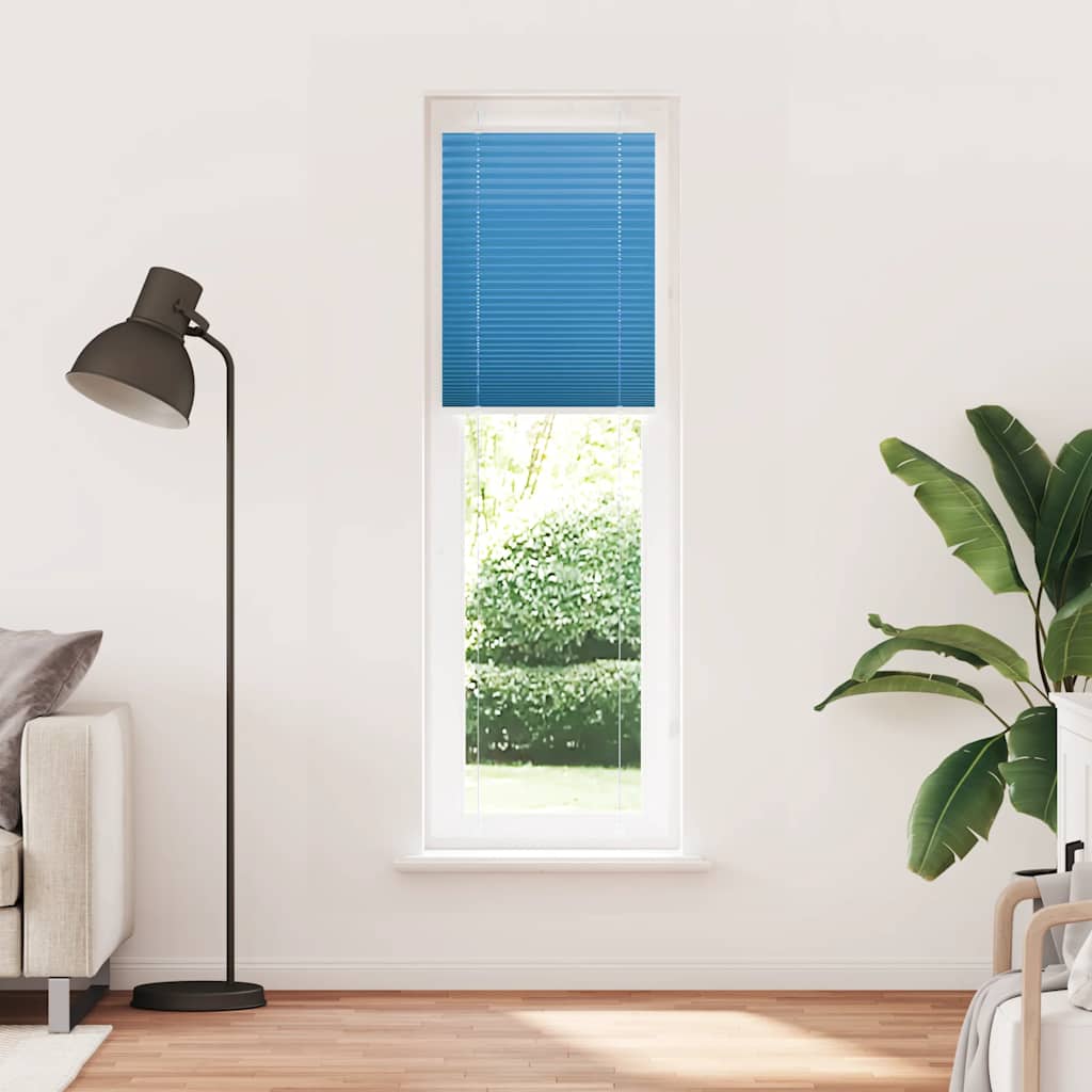 Plisirana zavjesa Plava 55x200 cm Širina tkanine 54,4 cm Poliester