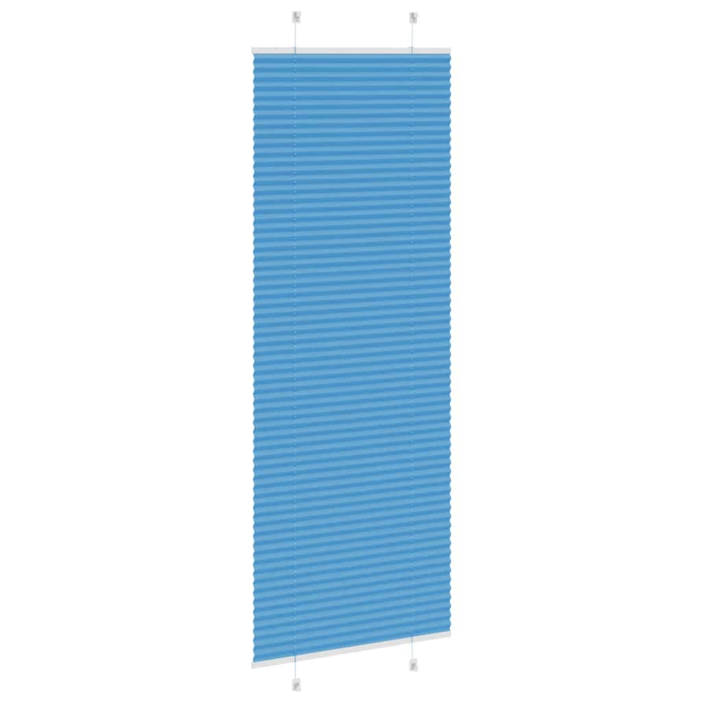 Plisirana zavjesa Plava 75x200 cm Širina tkanine 74,4 cm Poliester