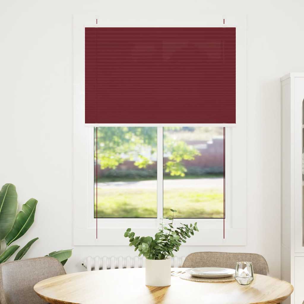 Plisirana roleta Bordeaux crvena 100x150 cm Širina tkanine