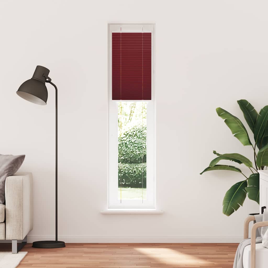 Plisirana zavjesa Bordo crvena 40x200 cm Širina tkanine 39,4 cm Poliester