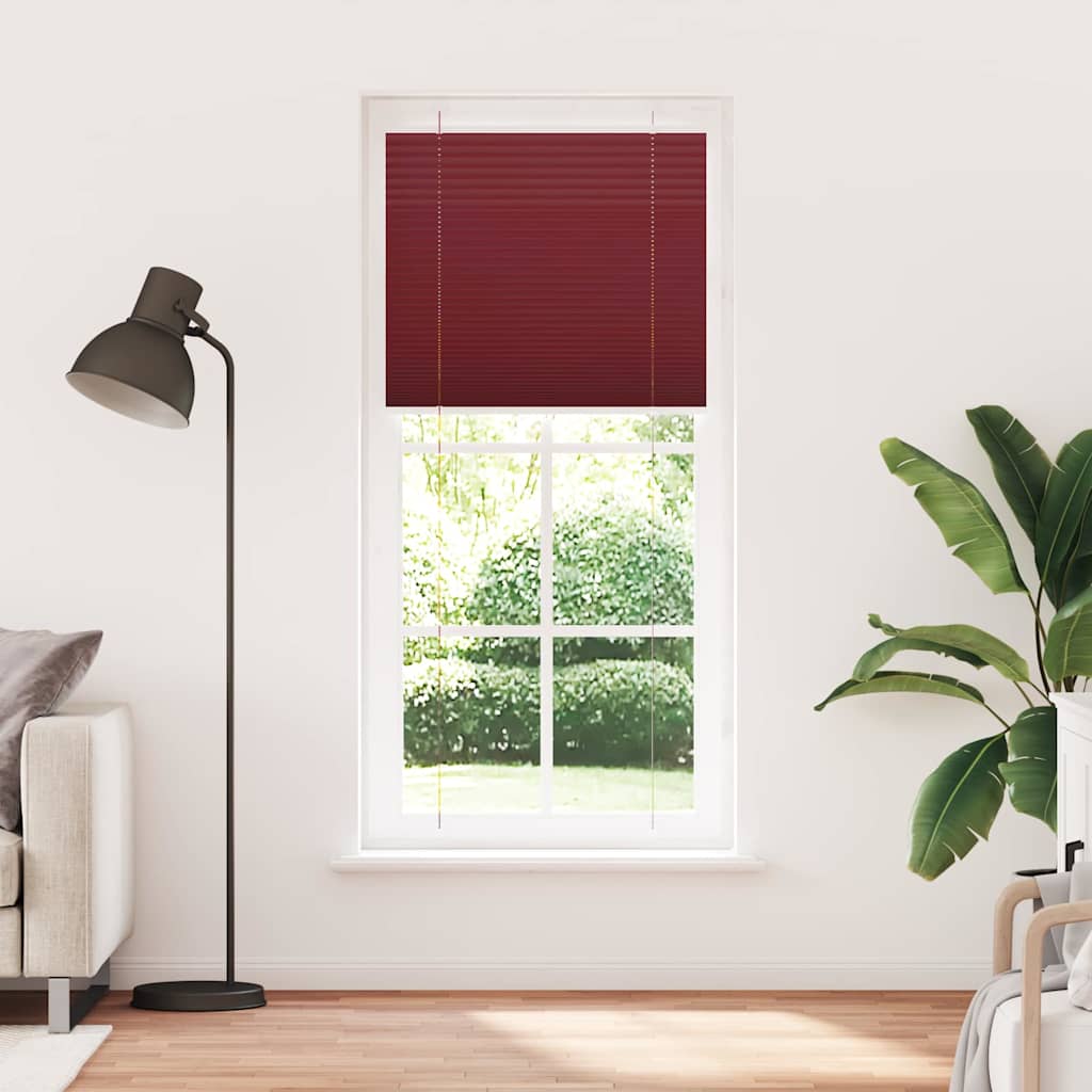Plisirana zavjesa Bordo crvena 85x200 cm Širina tkanine 84,4 cm Poliester