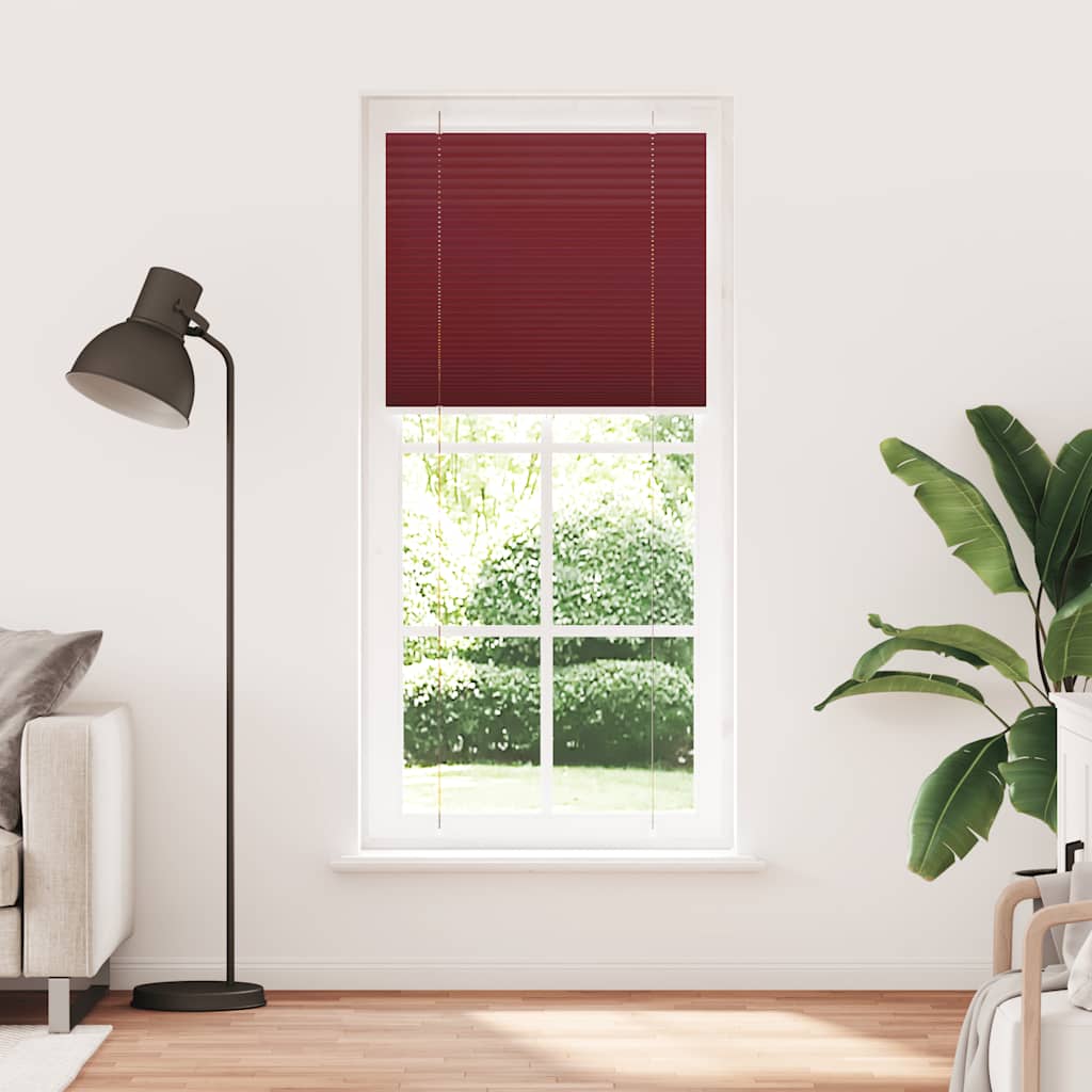 Plisirana zavjesa Bordo crvena 95x200 cm Širina tkanine 94,4 cm Poliester