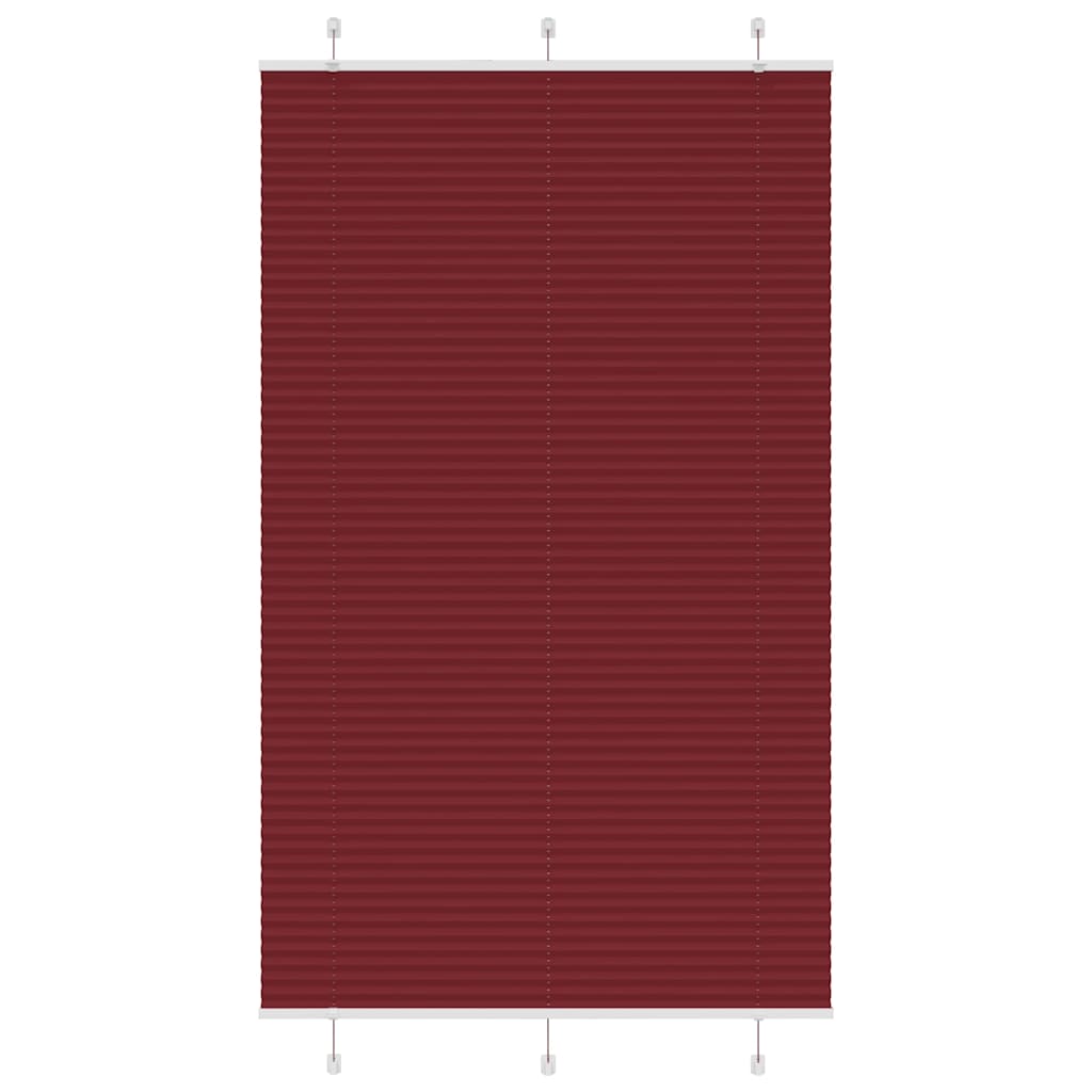 Plisirana zavjesa Bordo crvena 120x200 cm Širina tkanine 119,4 cm Poliester
