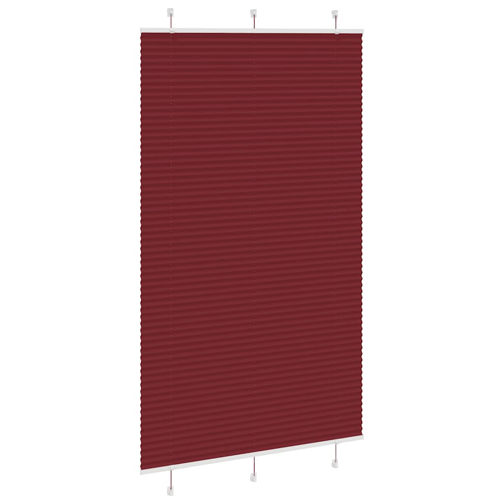 Plisirana zavjesa Bordo crvena 120x200 cm Širina tkanine 119,4 cm Poliester