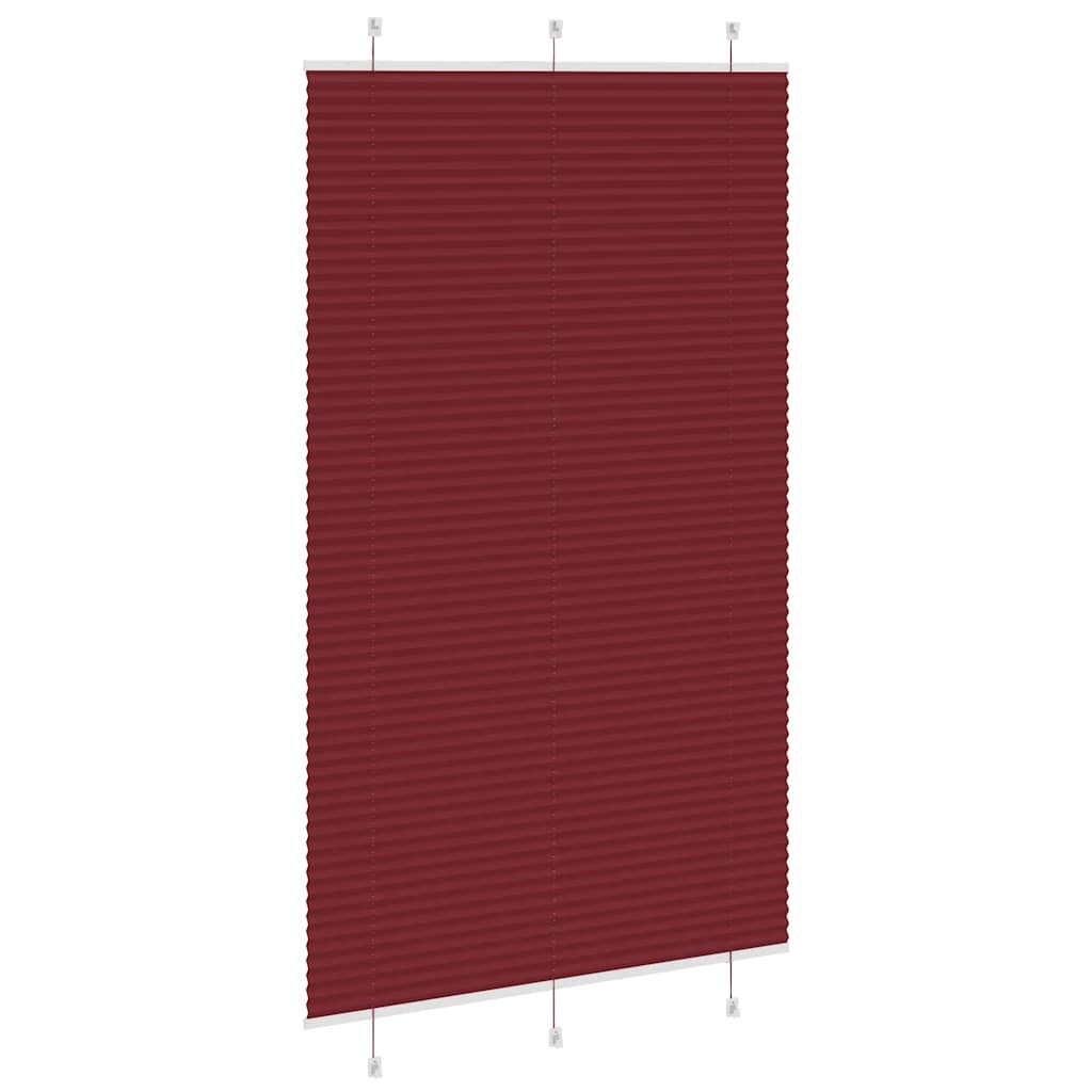 Plisirana zavjesa Bordo crvena 120x200 cm Širina tkanine 119,4 cm Poliester