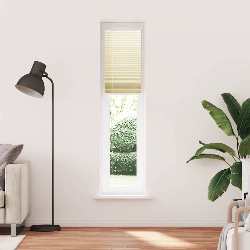 Plisirana zavjesa krem boje 40x200 cm Širina tkanine 39,4 cm Poliester