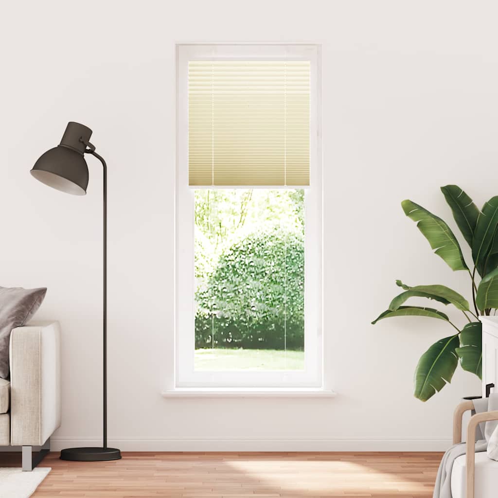 Plisirana zavjesa krem boje 70x200 cm Širina tkanine 69,4 cm Poliester
