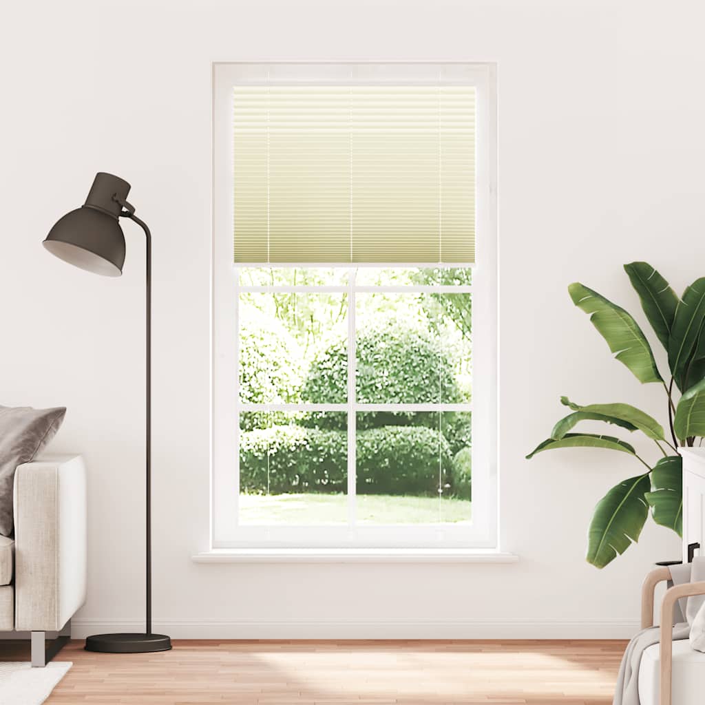 Plisirana zavjesa krem boje 105x200 cm Širina tkanine 104,4 cm Poliester