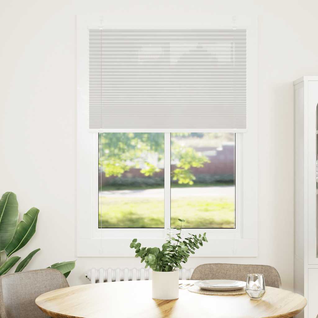 Plisirana roleta svijetlosiva 85x100 cm širina tkanine 84,4 cm